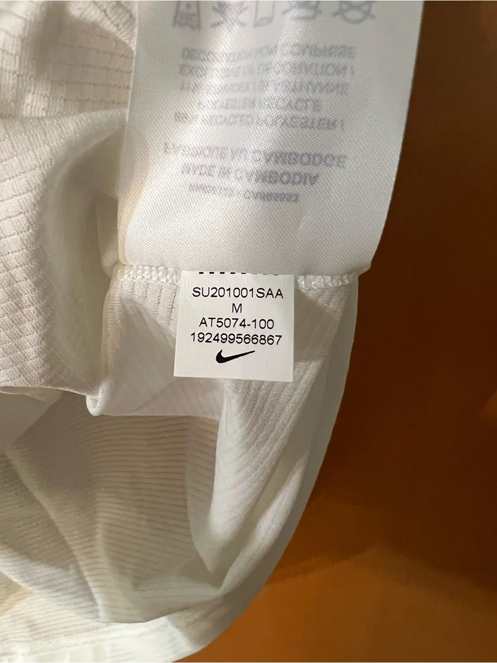 Nike Atlanta Falcons Player Issued Undershirt US M White Dri-Fit AT5074-100 NFL
